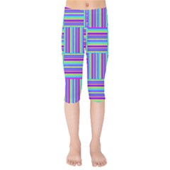 Geometric Textile Texture Surface Kids  Capri Leggings  by Nexatart