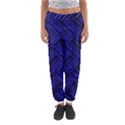 Cobalt Blue Weave Texture Women s Jogger Sweatpants View1