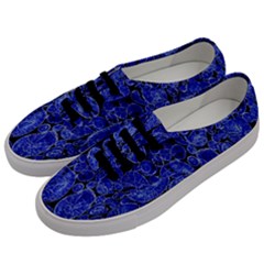 Neon Abstract Cobalt Blue Wood Men s Classic Low Top Sneakers