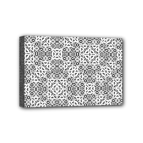 Black And White Oriental Ornate Mini Canvas 6  X 4  by dflcprints