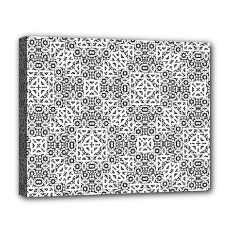 Black And White Oriental Ornate Deluxe Canvas 20  X 16   by dflcprints