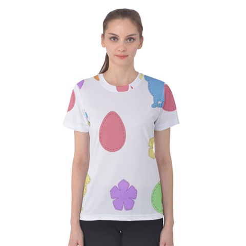 Easter Patches  Women s Cotton Tee by Valentinaart