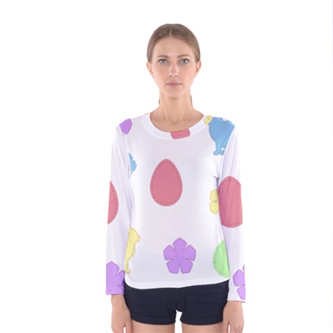 Easter Patches  Women s Long Sleeve Tee by Valentinaart