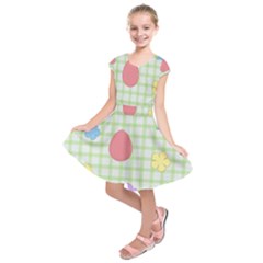 Easter Patches  Kids  Short Sleeve Dress by Valentinaart