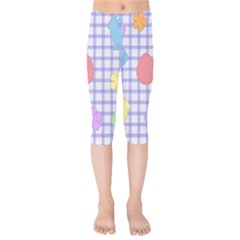 Easter Patches  Kids  Capri Leggings  by Valentinaart