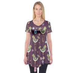 Easter Pattern Short Sleeve Tunic  by Valentinaart