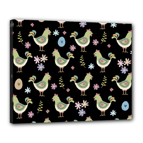 Easter Pattern Canvas 20  X 16  by Valentinaart