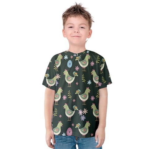 Easter Pattern Kids  Cotton Tee by Valentinaart