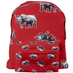 Rhino Pattern Giant Full Print Backpack by Valentinaart