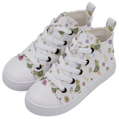 Easter Pattern Kid s Mid-top Canvas Sneakers by Valentinaart