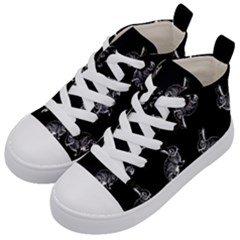 Rabbit Pattern Kid s Mid-top Canvas Sneakers by Valentinaart