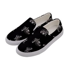 Rabbit Pattern Women s Canvas Slip Ons by Valentinaart