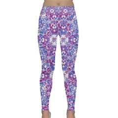 Cracked Oriental Ornate Pattern Classic Yoga Leggings by dflcprints