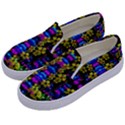 Flowers In The Most Beautiful  Dark Kids  Canvas Slip Ons View2