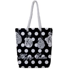 Easter Eggs Full Print Rope Handle Tote (small) by Valentinaart