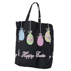 Easter Eggs Giant Grocery Zipper Tote by Valentinaart
