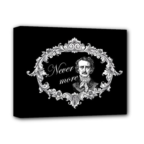 Edgar Allan Poe  - Never More Deluxe Canvas 14  X 11  by Valentinaart