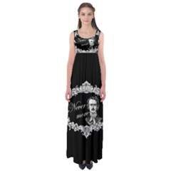 Edgar Allan Poe  - Never More Empire Waist Maxi Dress by Valentinaart