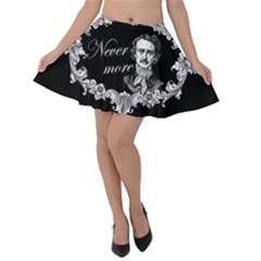 Edgar Allan Poe  - Never More Velvet Skater Skirt by Valentinaart