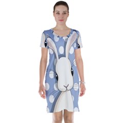 Easter Bunny  Short Sleeve Nightdress by Valentinaart