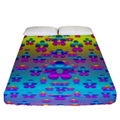 Flowers In The Most Beautiful Sunshine Fitted Sheet (king Size)