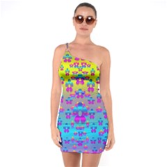 Flowers In The Most Beautiful Sunshine One Soulder Bodycon Dress by pepitasart