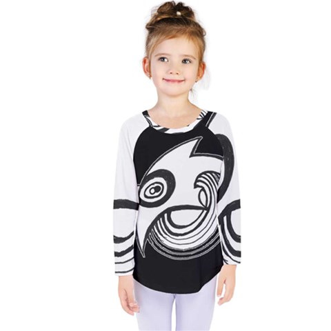 Bird Kids  Long Sleeve Tee by ValentinaDesign