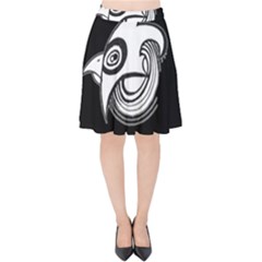 Bird Velvet High Waist Skirt