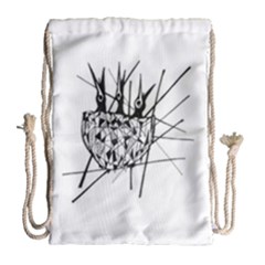 Bird Drawstring Bag (large) by ValentinaDesign