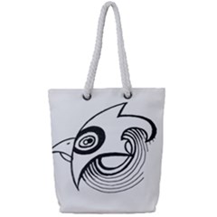 Bird Full Print Rope Handle Tote (small) by ValentinaDesign