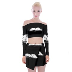 Turtle Off Shoulder Top With Mini Skirt Set by ValentinaDesign