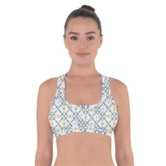 Vivid Check Geometric Pattern Cross Back Sports Bra by dflcprints