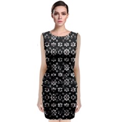 Dark Luxury Baroque Pattern Classic Sleeveless Midi Dress by dflcprints