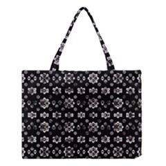 Dark Luxury Baroque Pattern Medium Tote Bag by dflcprints