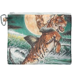 Tiger Shark Canvas Cosmetic Bag (xxxl) by redmaidenart