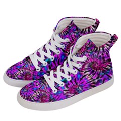 Purple Tie Dye Madness  Women s Hi-top Skate Sneakers by KirstenStar