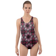 Oriental Ornate Pattern Cut-out Back One Piece Swimsuit by dflcprints
