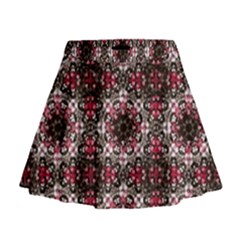 Oriental Ornate Pattern Mini Flare Skirt by dflcprints