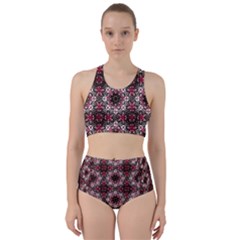 Oriental Ornate Pattern Racer Back Bikini Set