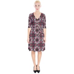 Oriental Ornate Pattern Wrap Up Cocktail Dress by dflcprints