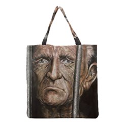 Old Man Imprisoned Grocery Tote Bag