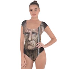 Old Man Imprisoned Short Sleeve Leotard  by redmaidenart