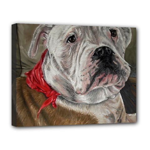 Dog Portrait Canvas 14  X 11  by redmaidenart