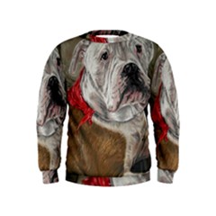 Dog Portrait Kids  Sweatshirt by redmaidenart