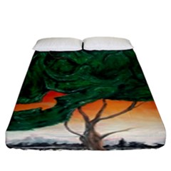 Skull Hedge Fitted Sheet (king Size) by redmaidenart