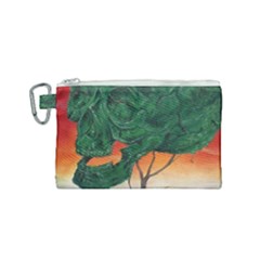 Skull Hedge Canvas Cosmetic Bag (small) by redmaidenart