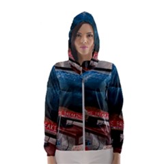 Breaking News Hooded Wind Breaker (women) by redmaidenart