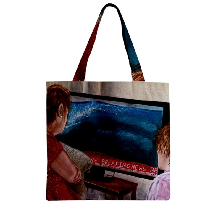 Breaking News Zipper Grocery Tote Bag