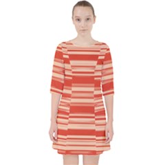 Abstract Linear Minimal Pattern Pocket Dress by dflcprints