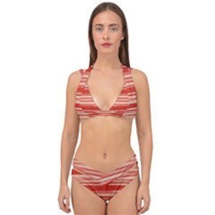 Abstract Linear Minimal Pattern Double Strap Halter Bikini Set by dflcprints